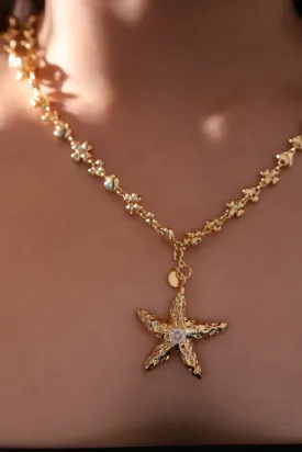 18K Real Gold Plated Diamond Starfish Necklace (Waist Chain)