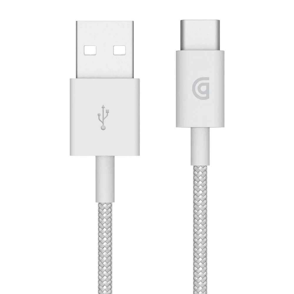 1m Charge/Sync Cable, Braided USB-A to USB-C