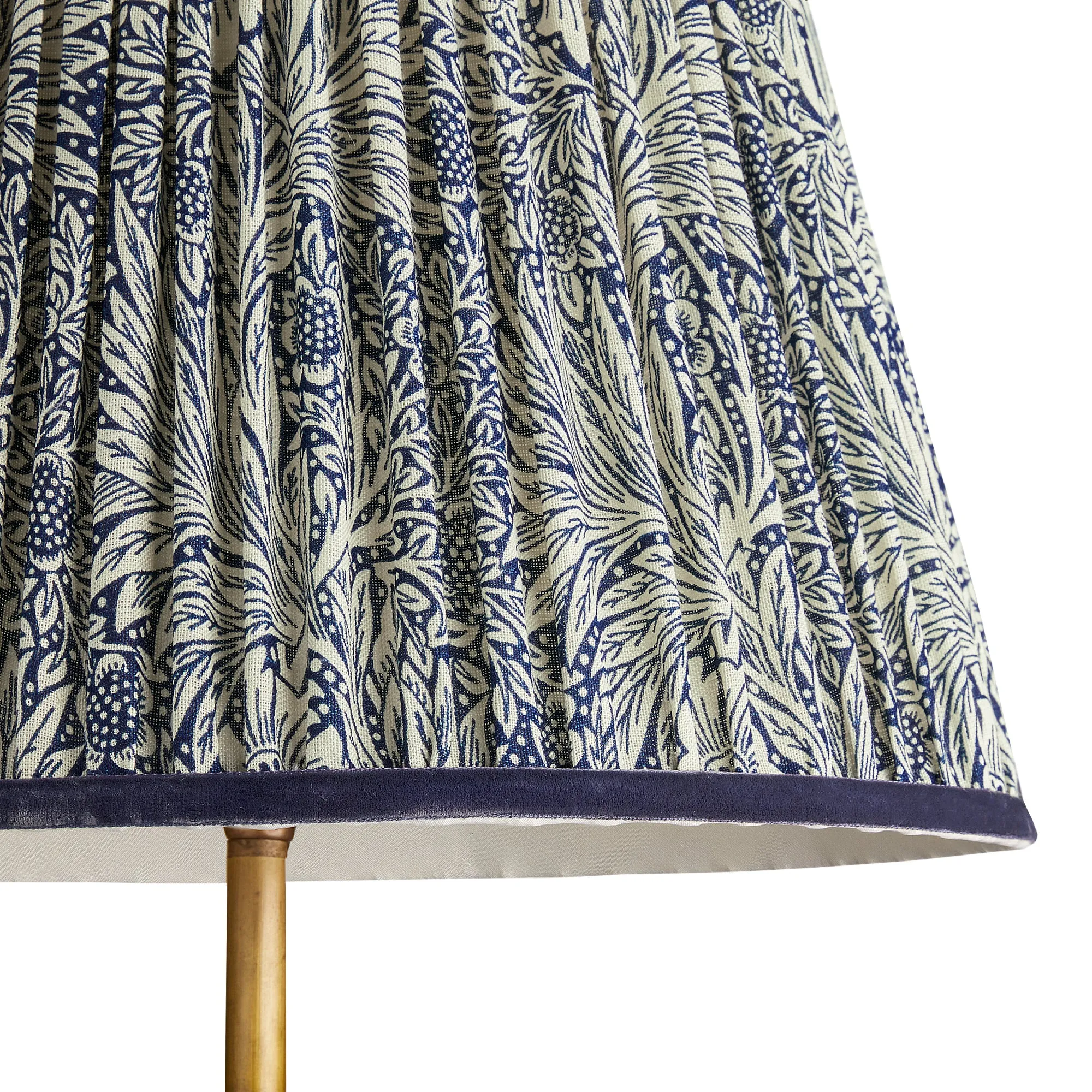 20cm empire shade in indigo Marigold linen by Morris & Co.