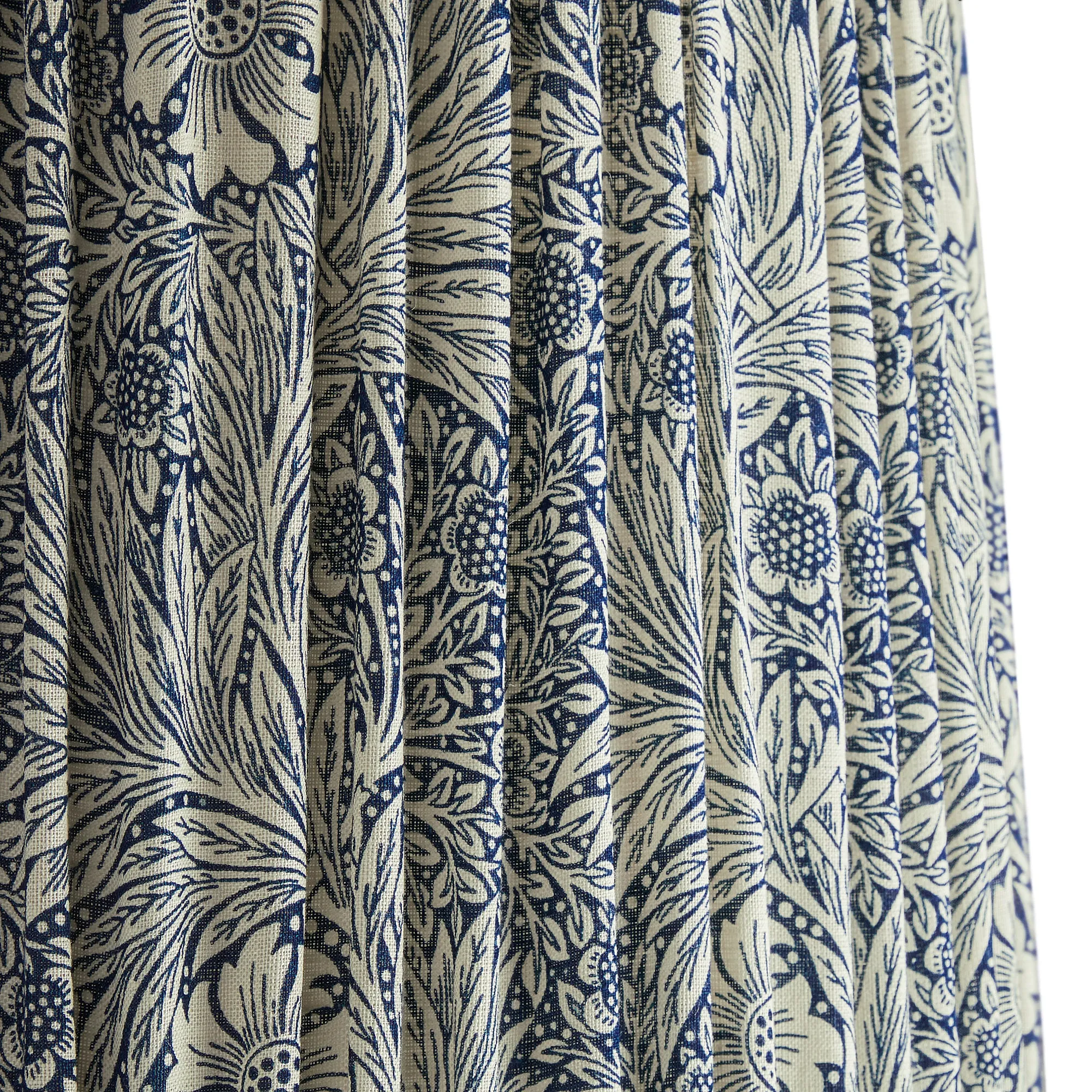 20cm empire shade in indigo Marigold linen by Morris & Co.