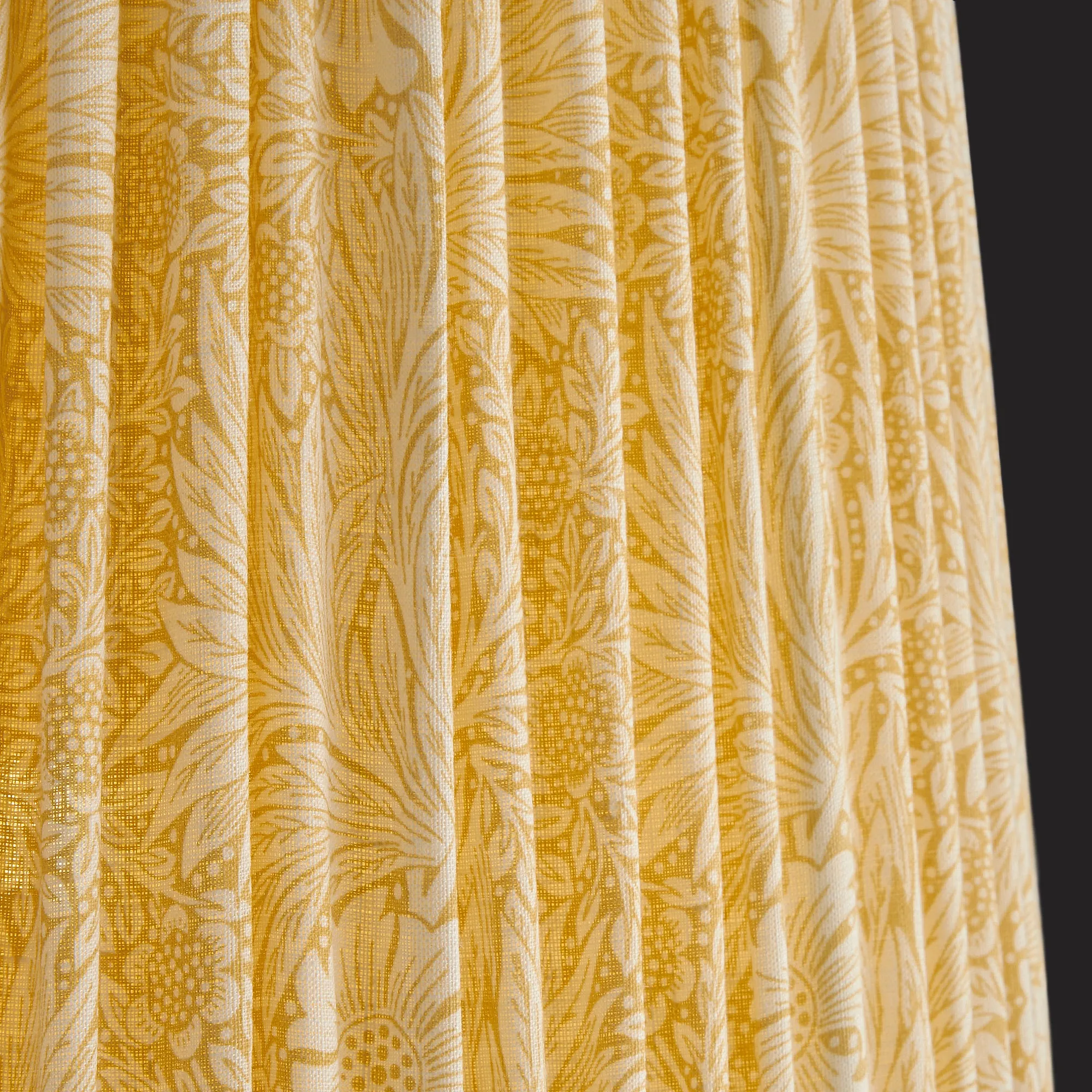 20cm tall tapered shade in Cowslip Marigold linen by Morris & Co.