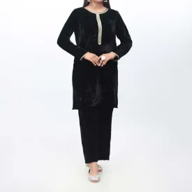 2PC- Solid Velvet Suit PW9131