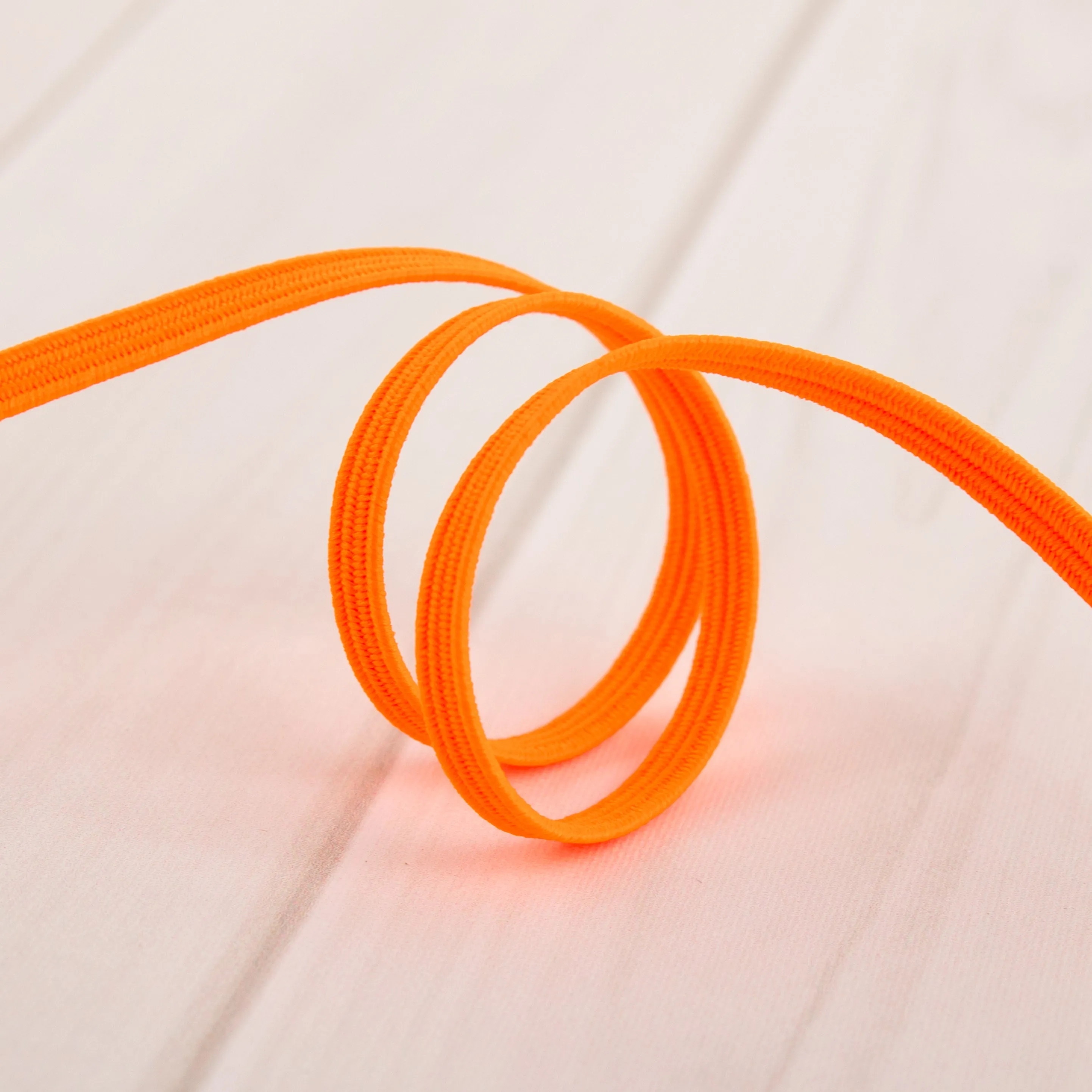 3mm braided elastic - NEON ORANGE