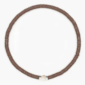 3mm Vinyl Beads Bracelet (Brown)