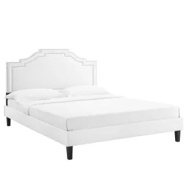 Adelaide Performance Velvet Full Platform Bed By Modway - MOD-6858 - White