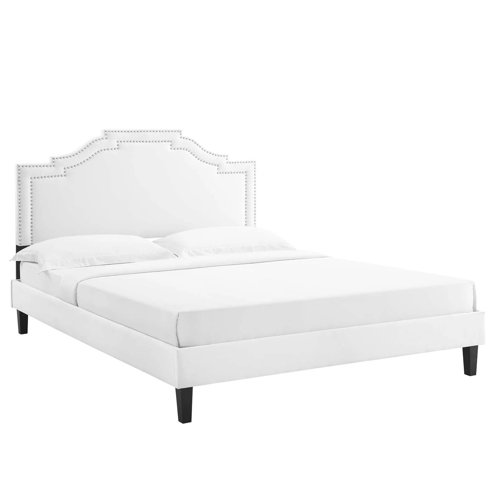 Adelaide Performance Velvet Full Platform Bed By Modway - MOD-6858 - White