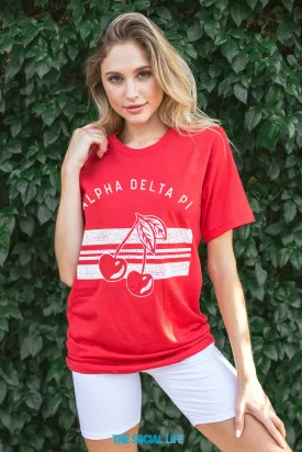 Alpha Delta Pi Vintage Cherry Tee