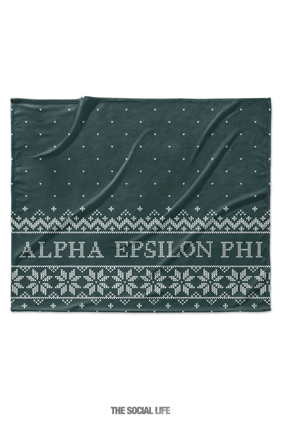 Alpha Epsilon Phi Snowflake Velvet Plush Blanket