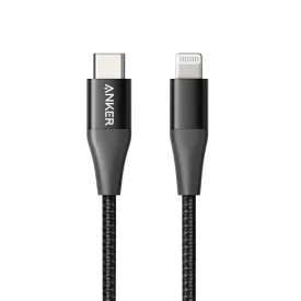 Anker PowerLine  II USB C to Lightning Cable Braided Nylon Fast Charging 3ft/0.9m Cable A8652