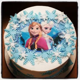 Anna & Elsa Frozen Buttercream Cake