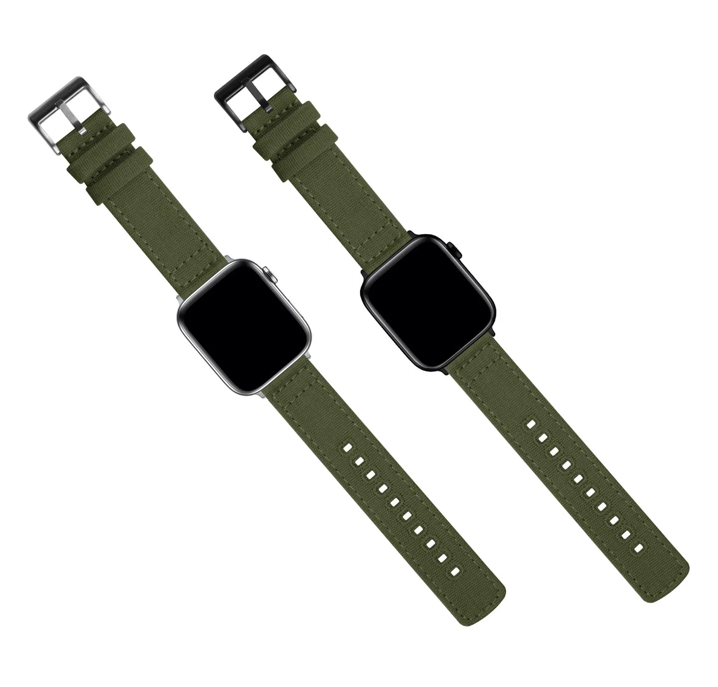 Apple Watch Canvas Army Green Watch Band