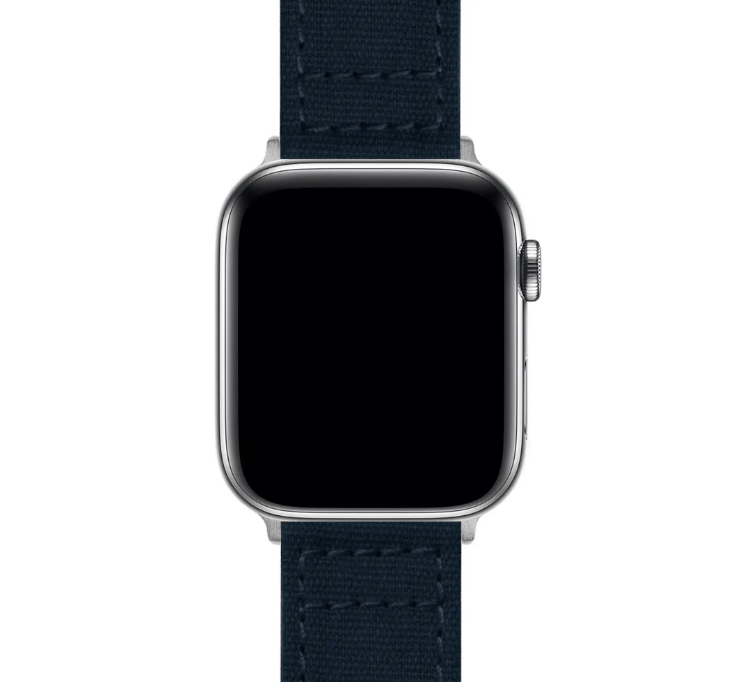 Apple Watch Canvas Navy Blue Watch Band