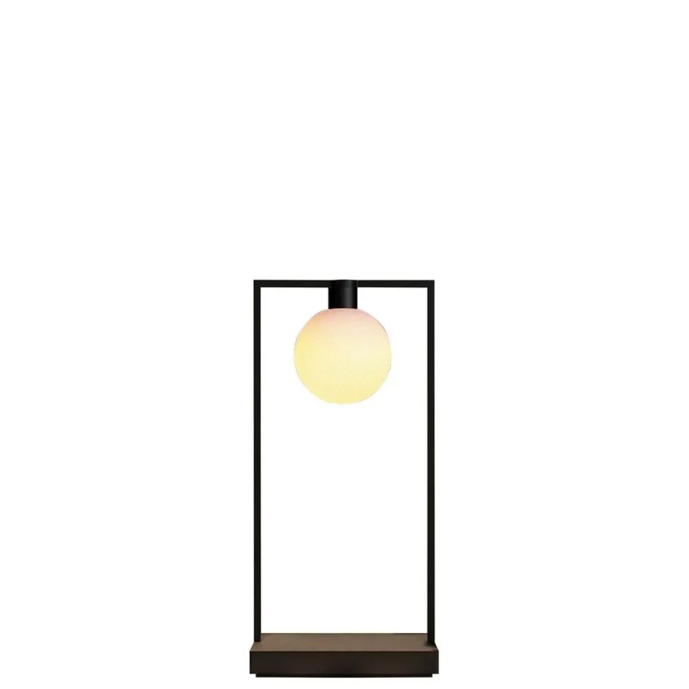 Artemide Curiosity 36 Sphere portable table lamp LED brown/black h. 36 cm.