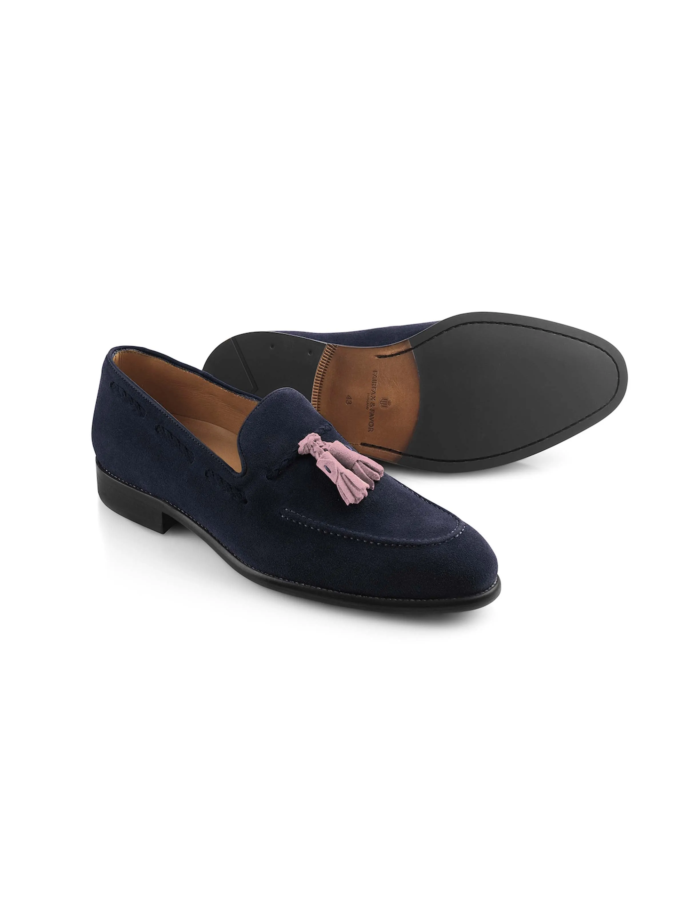 Bedingfeld II - Navy & Pink Suede