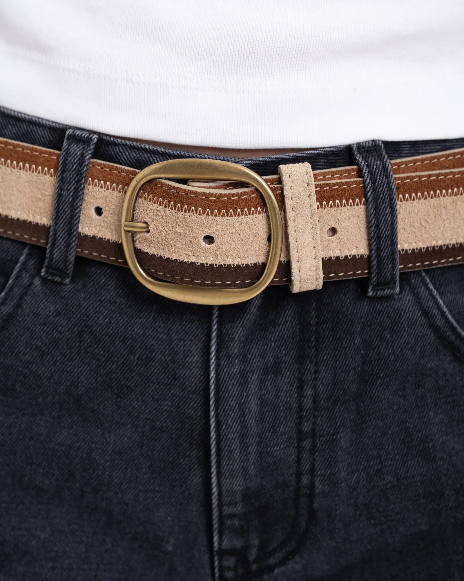 Belt Leather Louise Classic Grain Nude