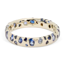 Blue Confetti Ring in White - Size 7 - 11195