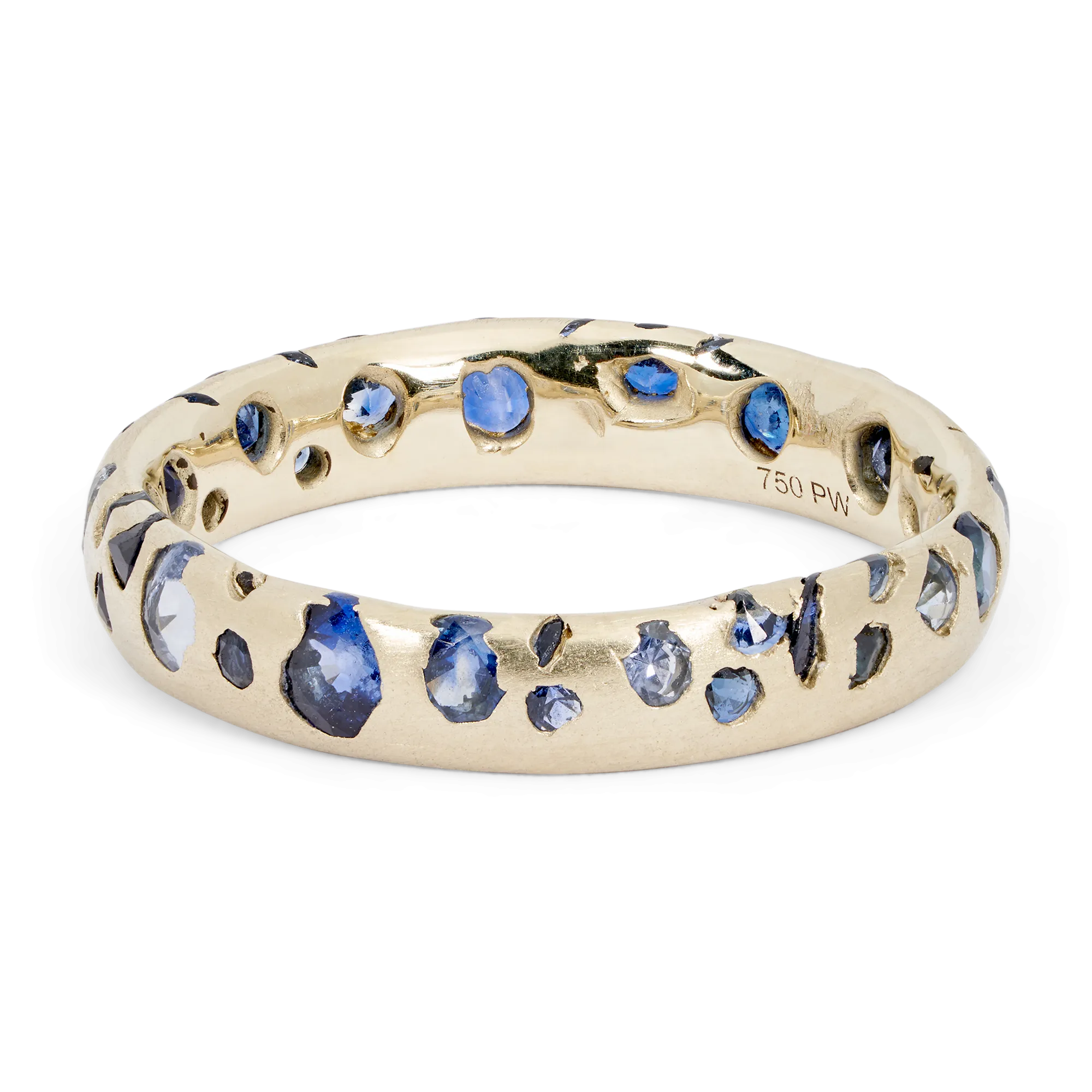 Blue Confetti Ring in White - Size 7 - 11195