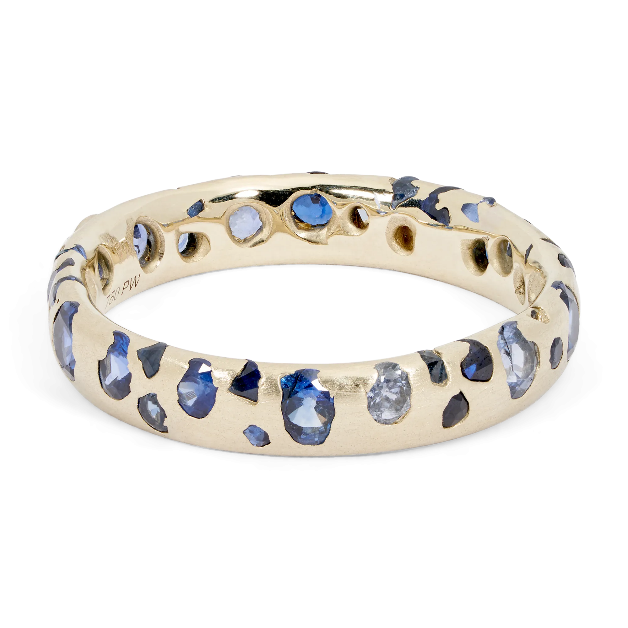 Blue Confetti Ring in White - Size 7 - 11195