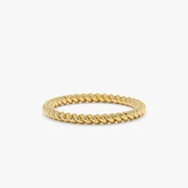 Bold 14k Gold Braided Ring, Nalani