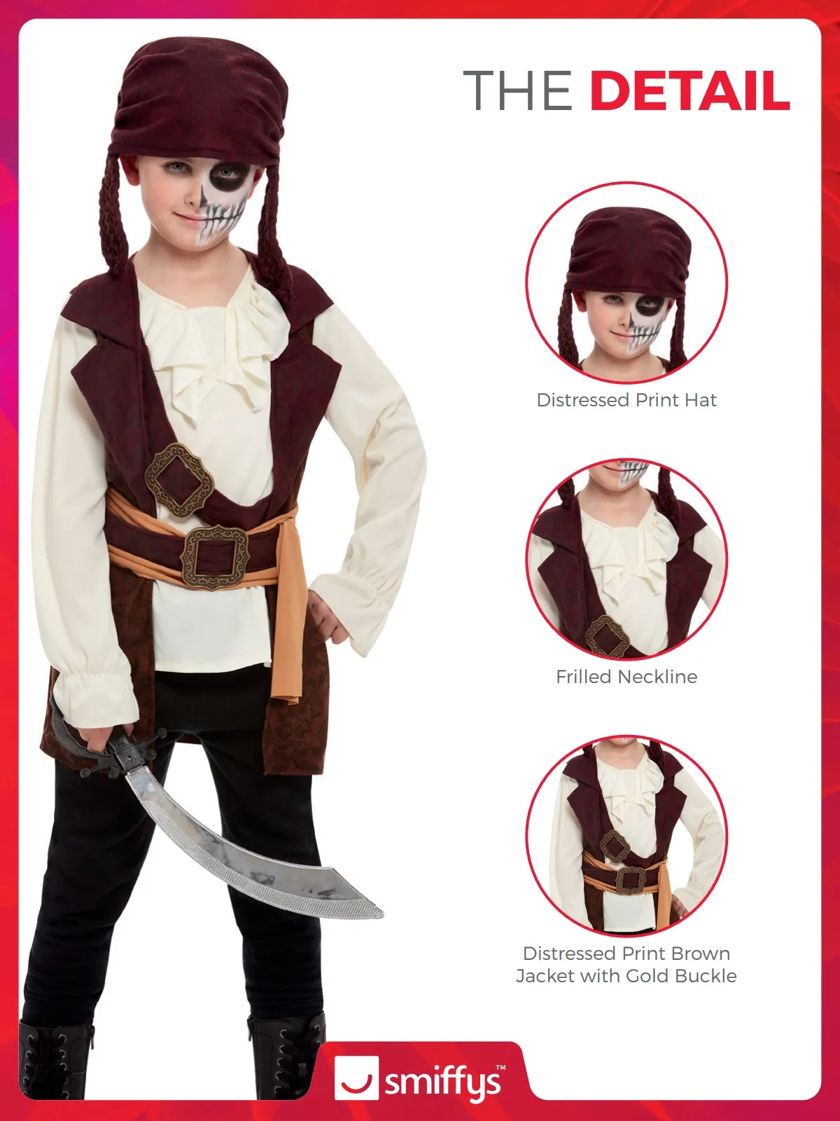 Boys Dark Spirit Pirate Costume