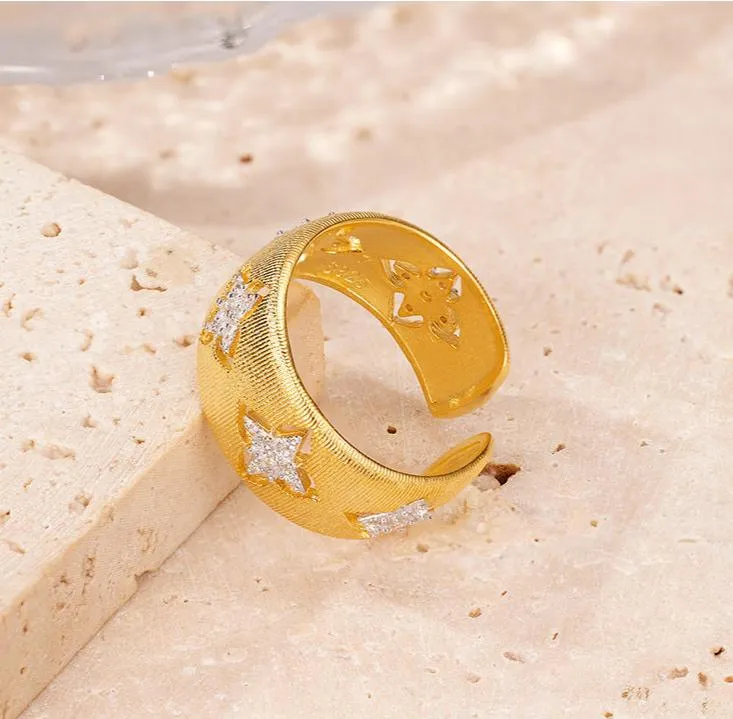 Brushed Wide Ring 18K Gold Vermeil