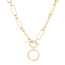 Charming Link Chain Toggle Necklace