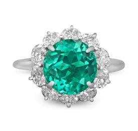 Colombian Emerald and Diamond Ring, 5.21 Carats