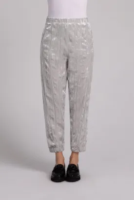 Crinkle Velvet Half Cuff Jogger Pant | Cashew