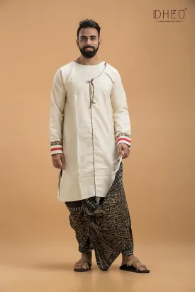 Dheu Exclusive Designer Kurta & Dhoti(Optional) Set