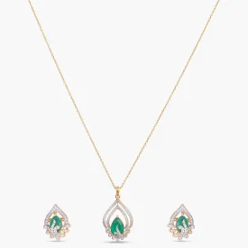 Elysian Elegance CZ Silver Pendant Set