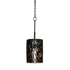 Estela 380M01MBFG 1-Light Mini Pendant Light - Matte Black/French Gold