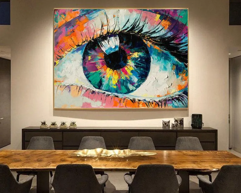 Eye Painting Abstract Modern Painting On Canvas Living Room Wall Art Bp017