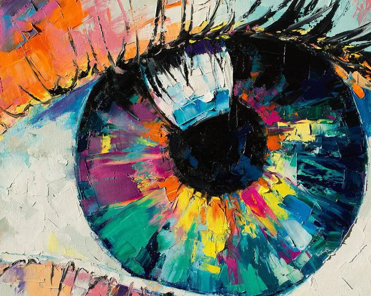 Eye Painting Abstract Modern Painting On Canvas Living Room Wall Art Bp017