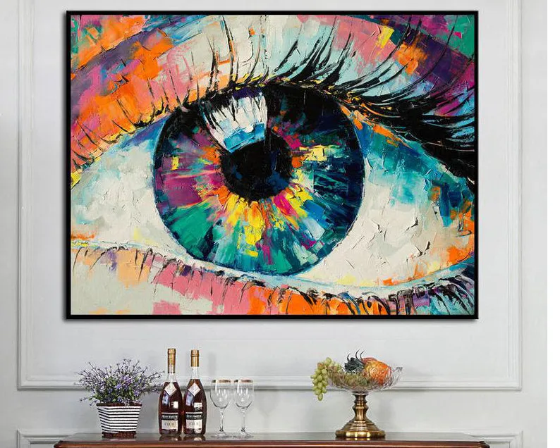 Eye Painting Abstract Modern Painting On Canvas Living Room Wall Art Bp017