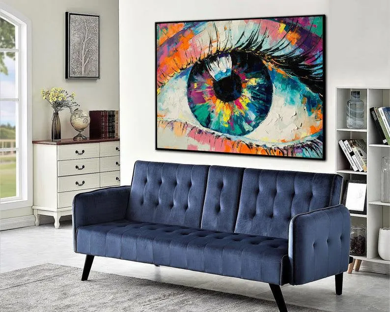 Eye Painting Abstract Modern Painting On Canvas Living Room Wall Art Bp017