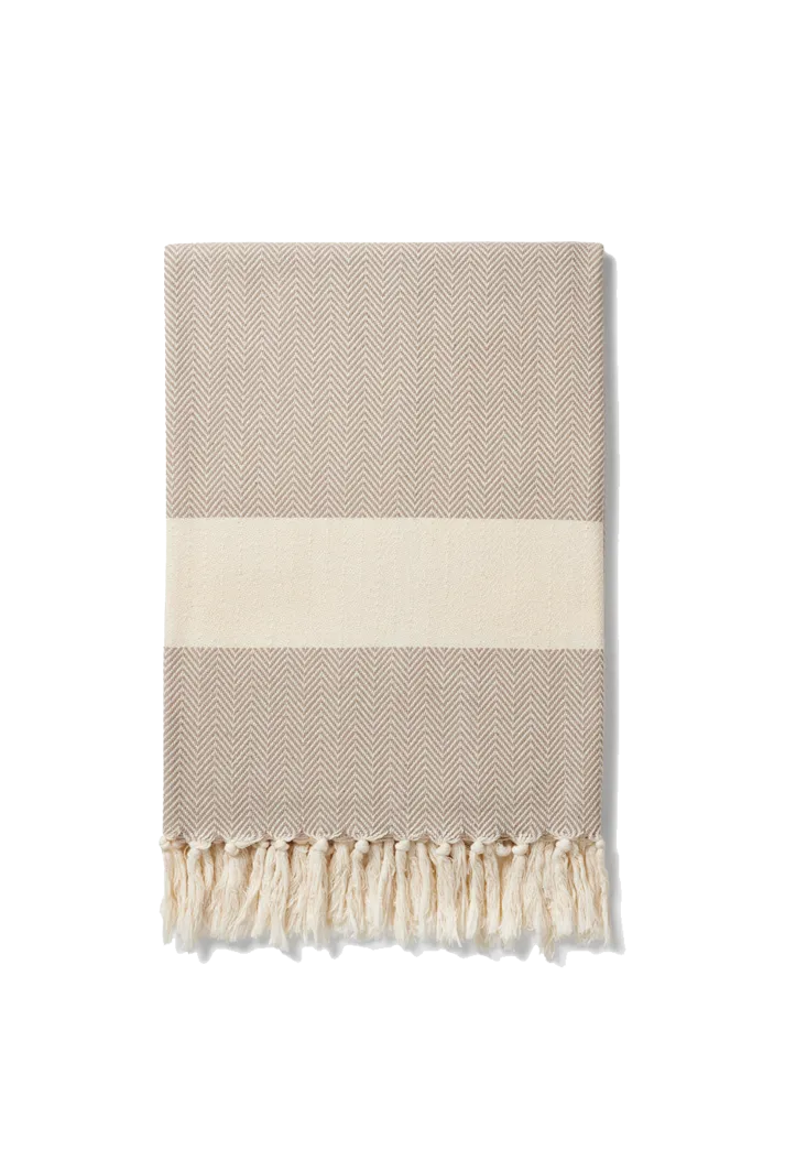 Ferah Herringbone Organic Cotton Blanket