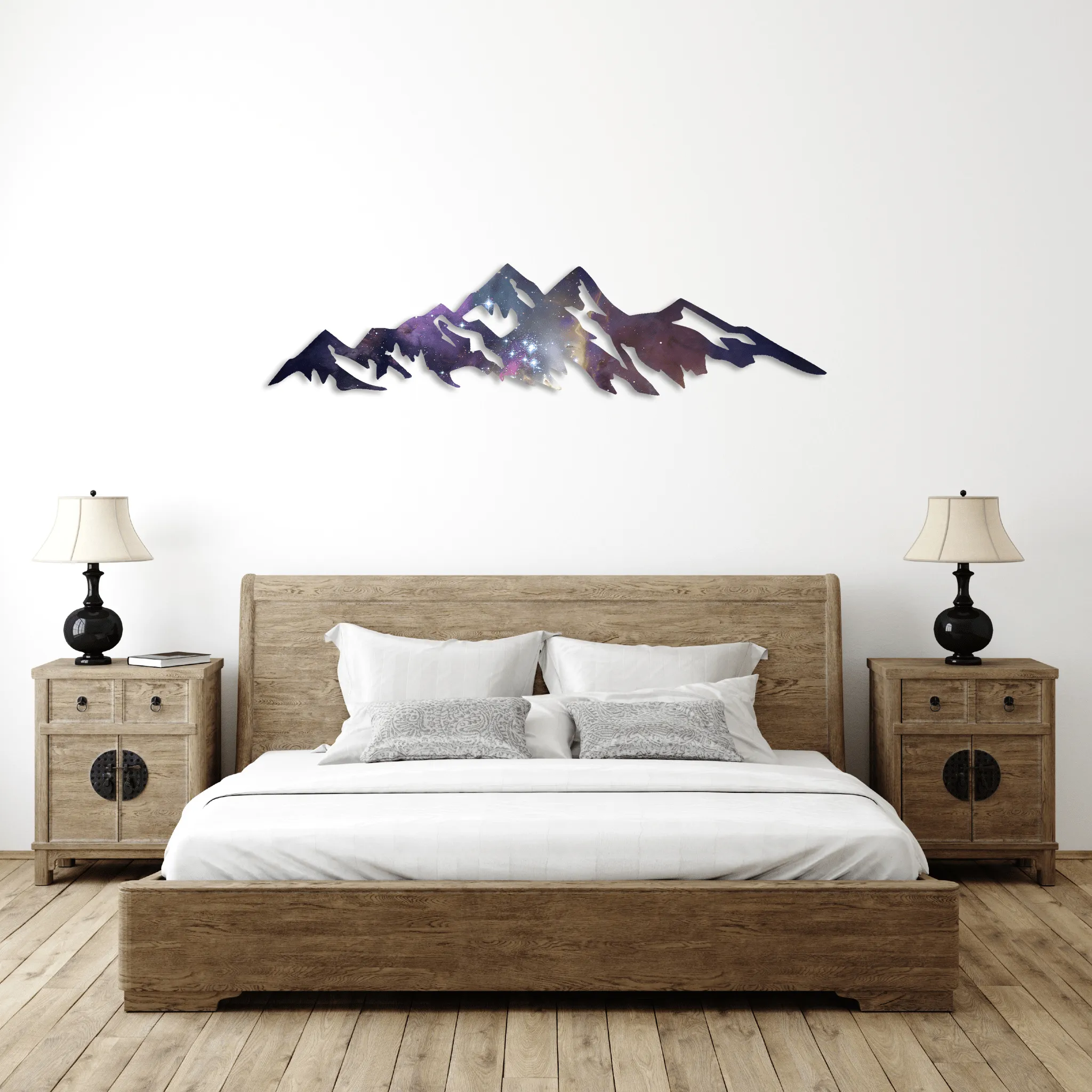 Galactic Mountains - Metal Wall Art