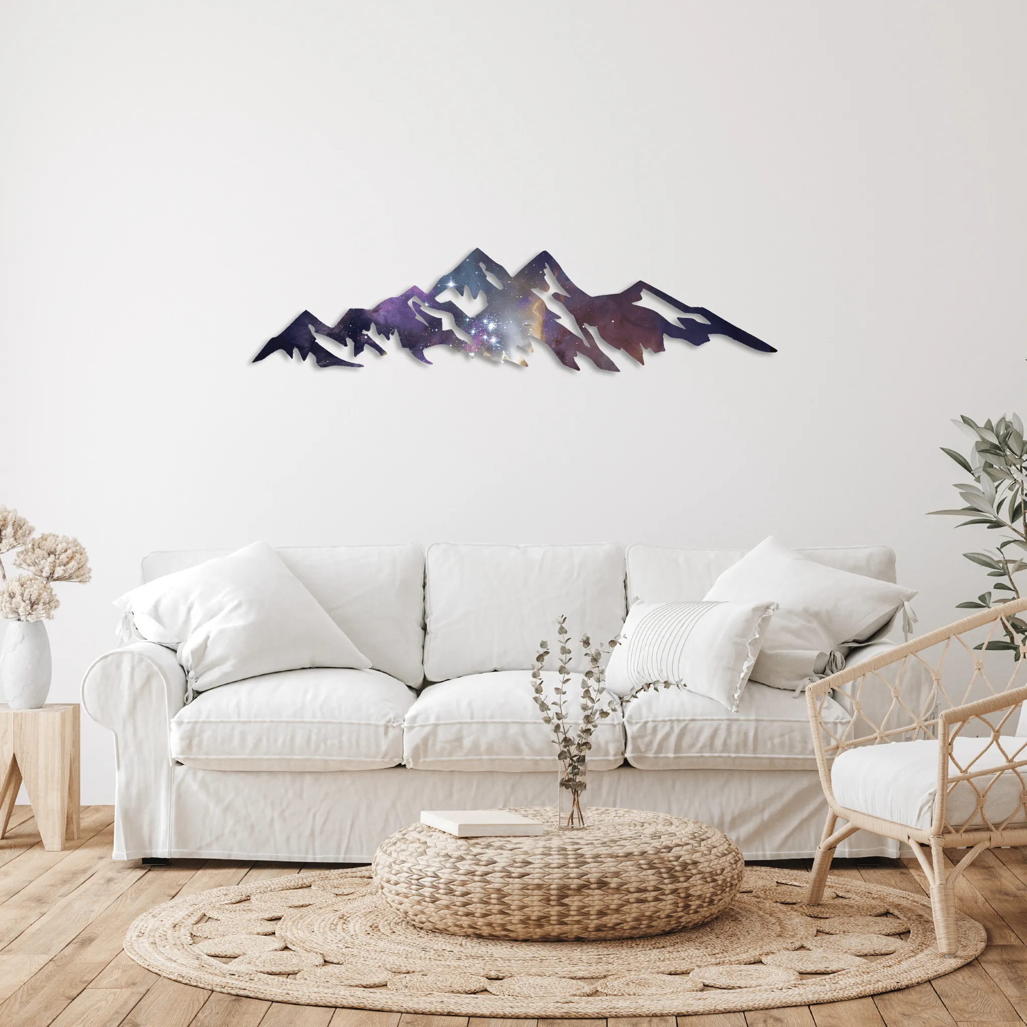 Galactic Mountains - Metal Wall Art