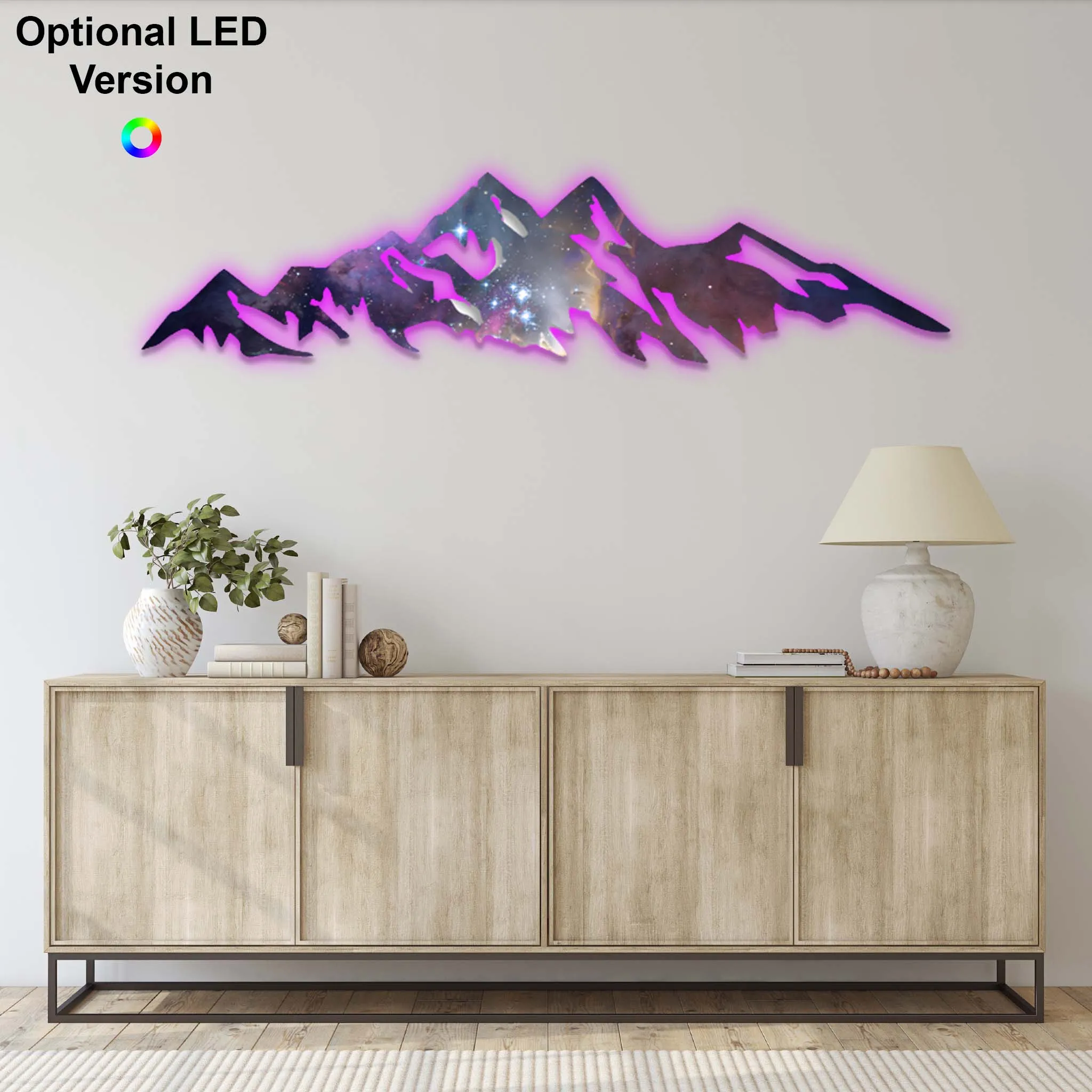 Galactic Mountains - Metal Wall Art