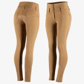 Horze Tara Ladies High-Waist Gel Seat Breeches (Sand)