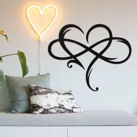 Infinity Heart - Metal Wall Art