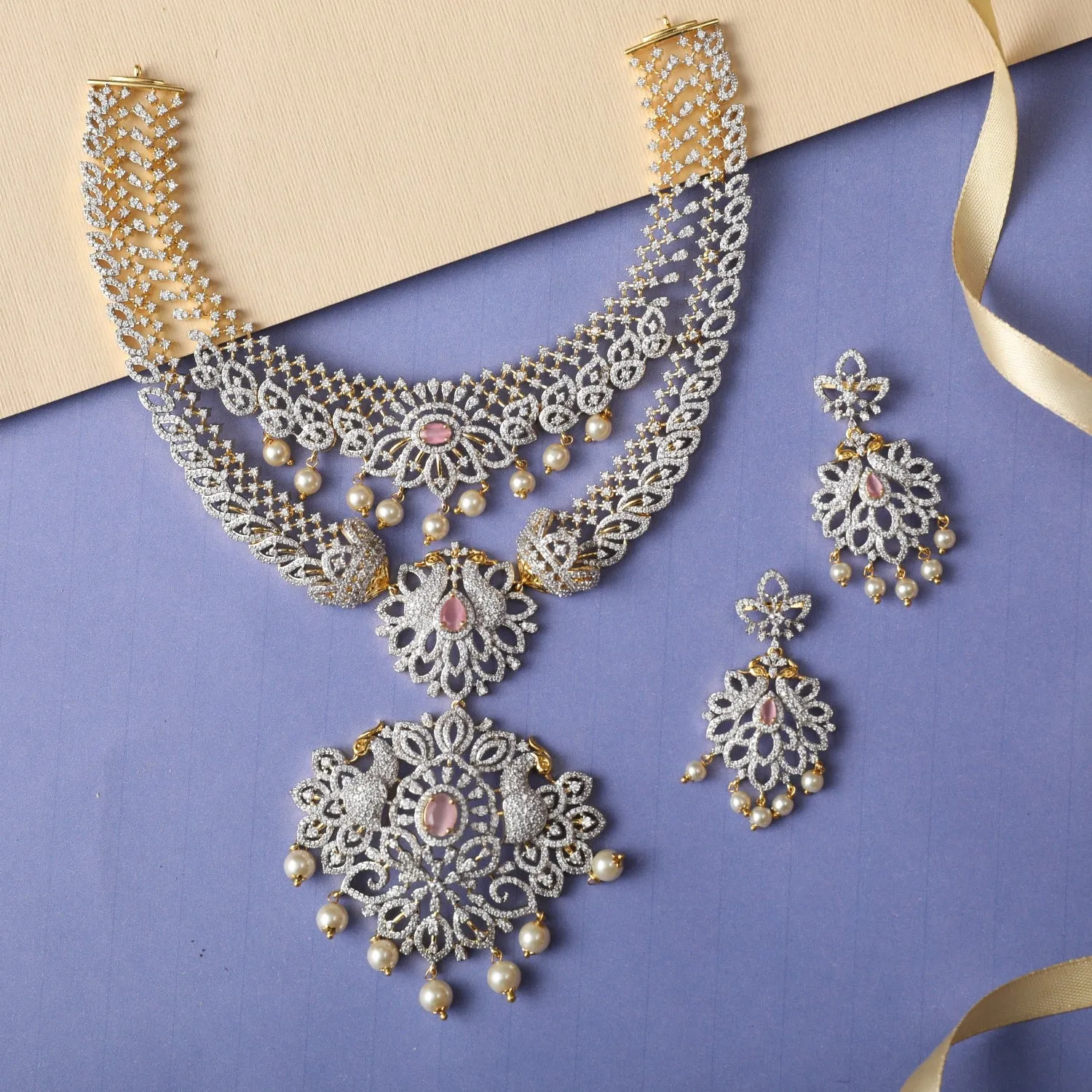 Jivika Nakshatra CZ Necklace Set