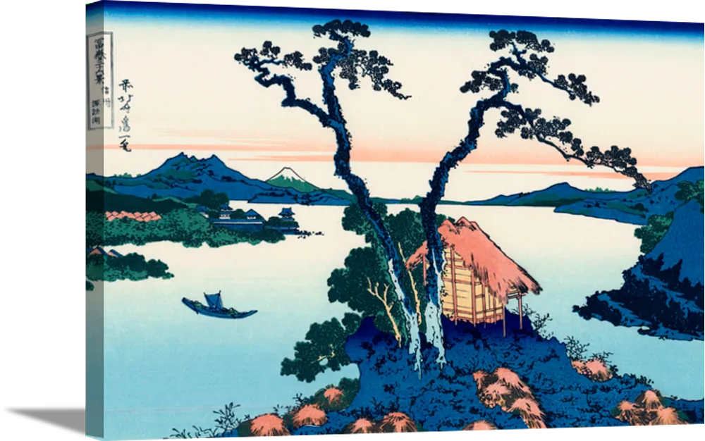 Lake Suwa in the Shinano Province | Katsushika Hokusai Masters Classic Art in Gallery Wrapped Canvas | Various Sizes