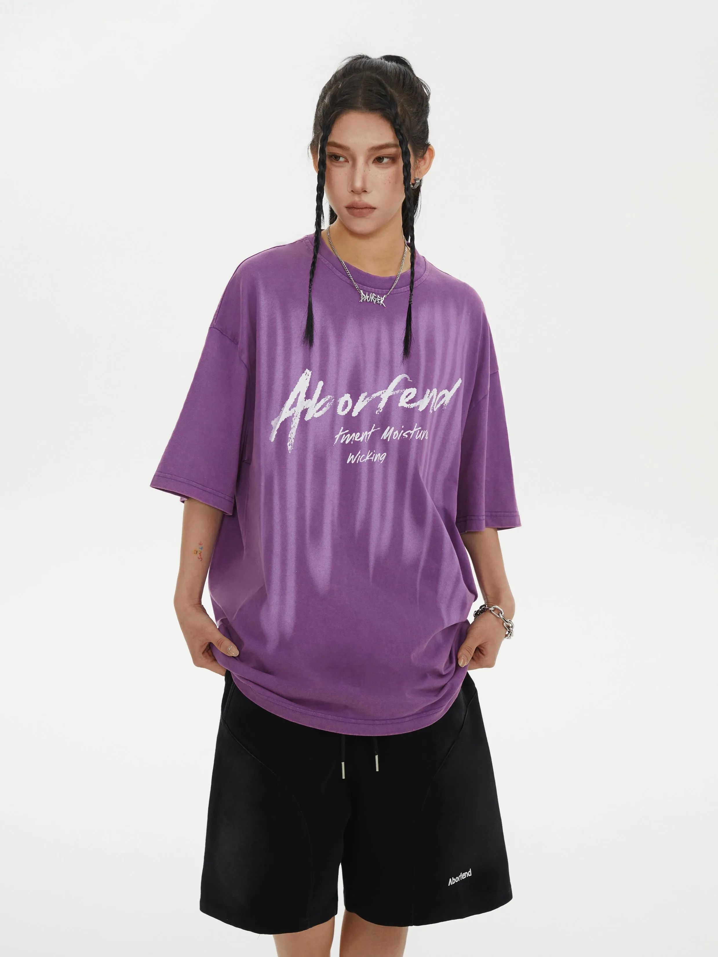 Letter Wash | Y2K Inspired Oversized Graphic T-Shirt