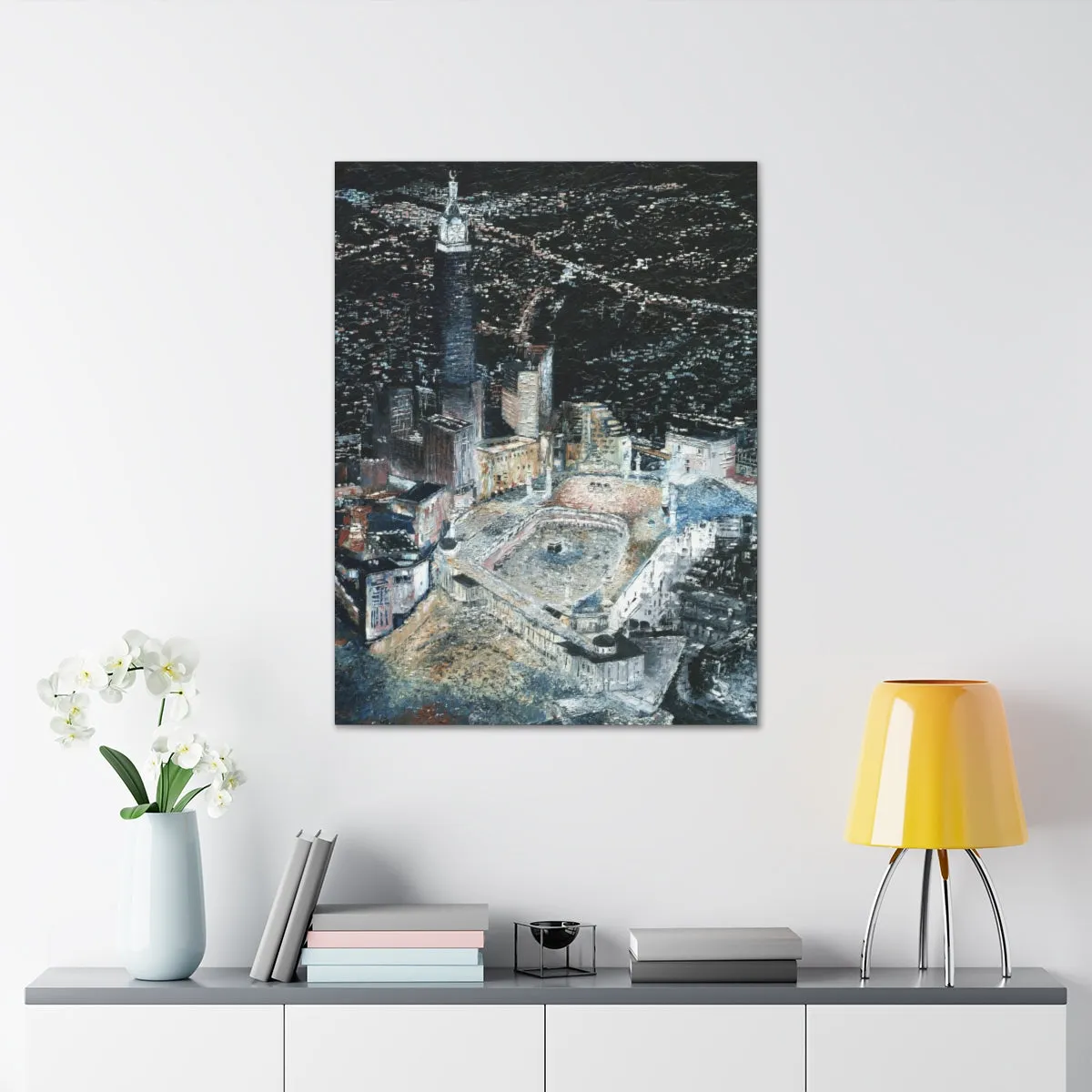 Light of Makkah, Quality Canvas Wall Art Print, Ready to Hang Wall Art Home Decor