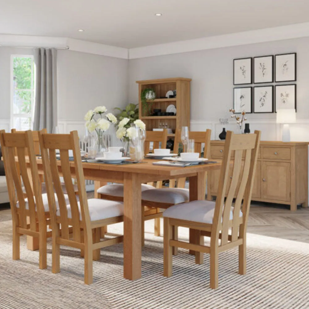 Manor Collection Dorset Oak X-Leg Extending Table