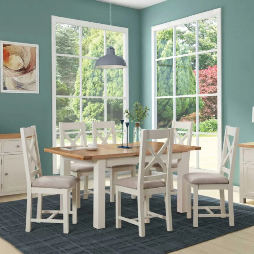 Manor Collection Dorset Painted Medium Extending Dining Table