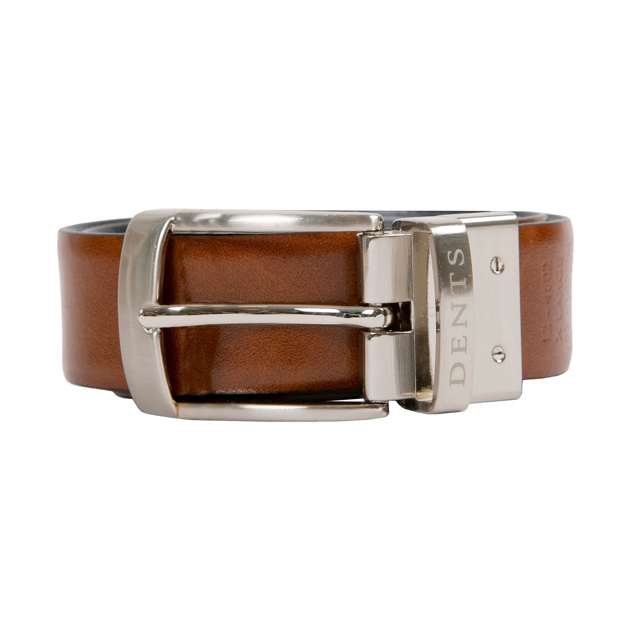 Men’s Heritage Reversible Full-Grain Leather Belt with Satin Nickel Buckle