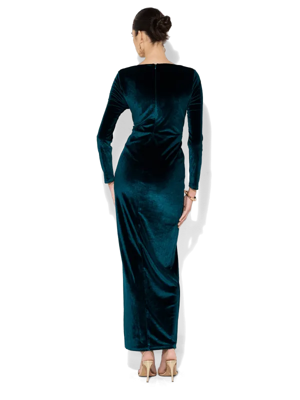 Mercy Emerald Velvet Dress