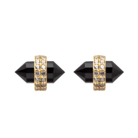 Montreal Bullet and Pavé Band Earrings